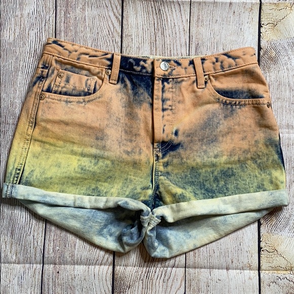 Topshop Pants - TopShop MOTO Over-Dyed Bleached Jean Shorts F-19